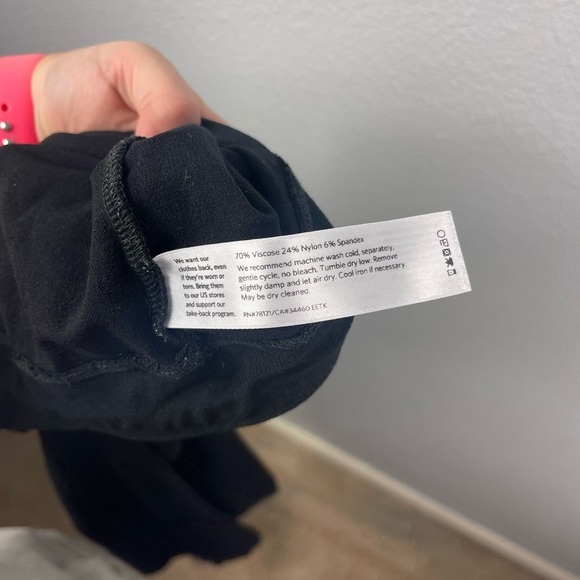 Eileen Fisher Washable Stretch Crape Pants Slim Fit Ankle Length Womens XL Black - Picture 9 of 9